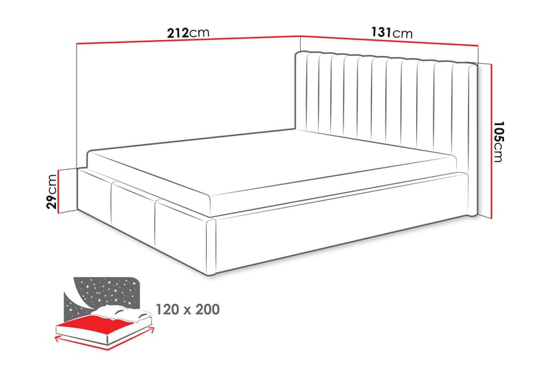 Laargard / Cosmo Sengeramme 120x200 cm - Beige - Møbler - Senge - Sengeramme & sengestel