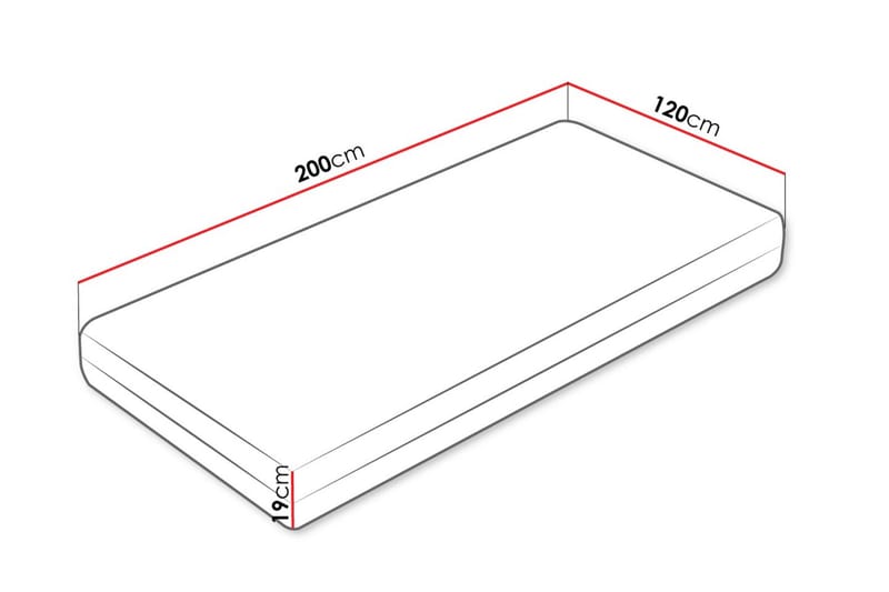 Billok Fjedermadras 120x200 cm - Hvid - Møbler - Senge - Madrasser - Springmadras