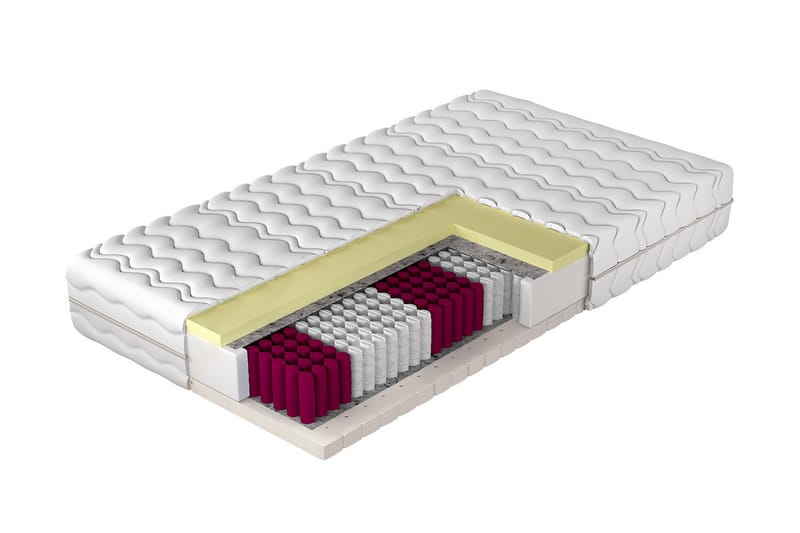Earnest Fjærmadrass 80x200 cm - Hvid - Møbler - Senge - Madrasser - Springmadras