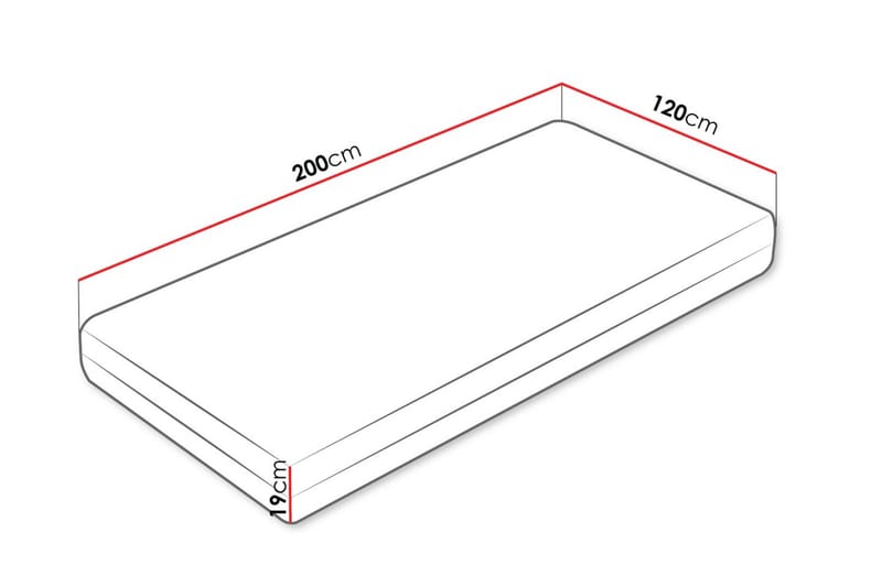 Frohike Fjærmadrass 120x200 cm - Hvid - Møbler - Senge - Madrasser - Springmadras