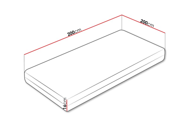 Gamini Skummadras 200x200 cm - Hvid - Møbler - Senge - Madrasser - Skummadras