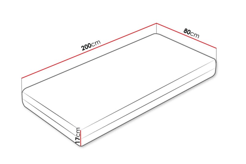 Guntorp Fjærmadrass 80x200 cm - Hvid - Møbler - Senge - Madrasser - Springmadras