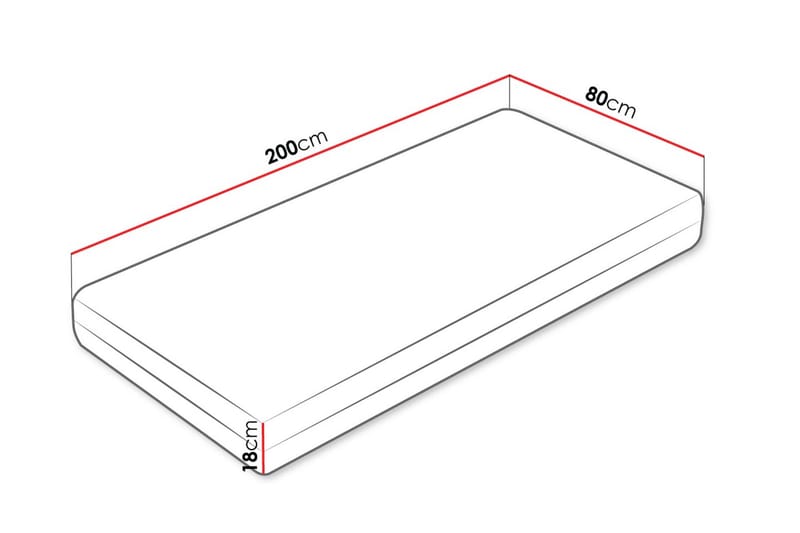 Guntorp Fjærmadrass 80x200 cm - Hvid - Møbler - Senge - Madrasser - Springmadras