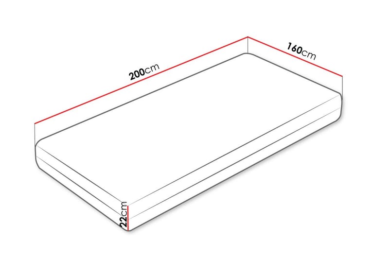 Huvudstorp Fjedermadras 160x200 cm - Hvid - Møbler - Senge - Madrasser - Springmadras