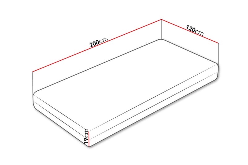 Norrebon Fjærmadrass 120x200 cm - Hvid - Møbler - Senge - Madrasser - Springmadras