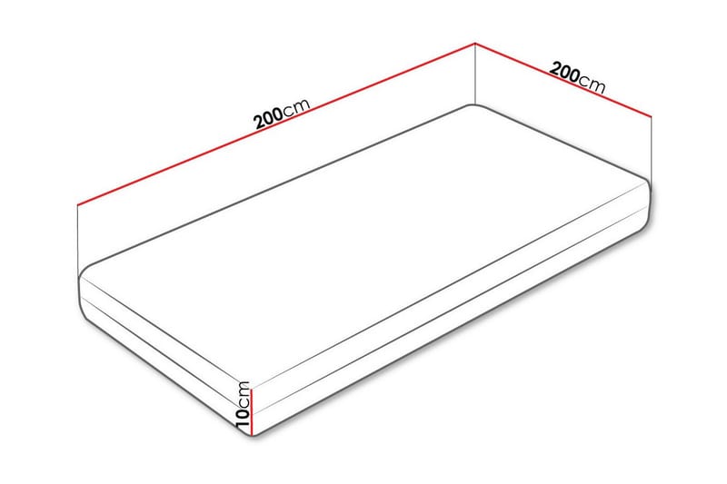 Arigna Skummadras 200x200 cm - Hvid - Møbler - Senge - Madrasser - Skummadras