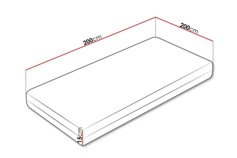 Arigna Skummadras 200x200 cm - Hvid - Møbler - Senge - Madrasser - Skummadras