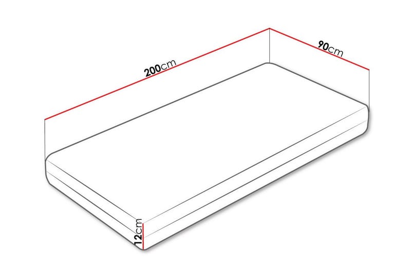 Derry Skummadras 90x200 cm - Hvid - Møbler - Senge - Madrasser - Skummadras