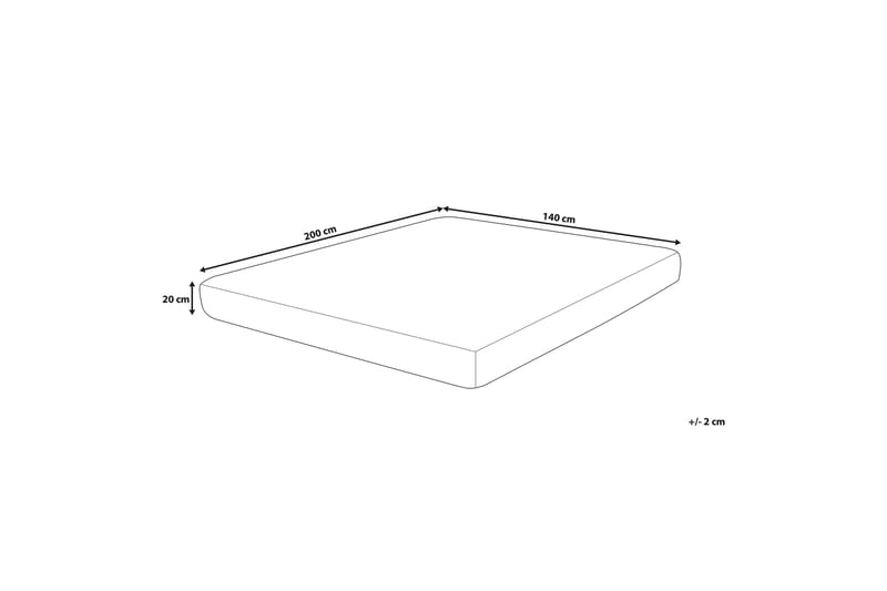 Pensick Skum Madras 140x200 cm - Hvid - Møbler - Senge - Madrasser - Skummadras