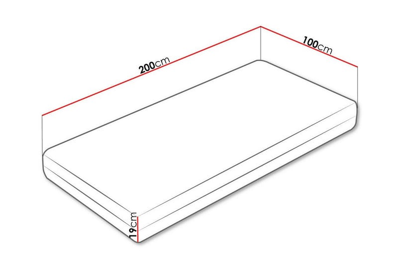 Arigna Springmadras 100x200 cm - Hvid - Møbler - Senge - Madrasser - Springmadras