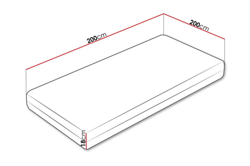 Arigna Springmadras 200x200 cm - Hvid - Møbler - Senge - Madrasser - Springmadras