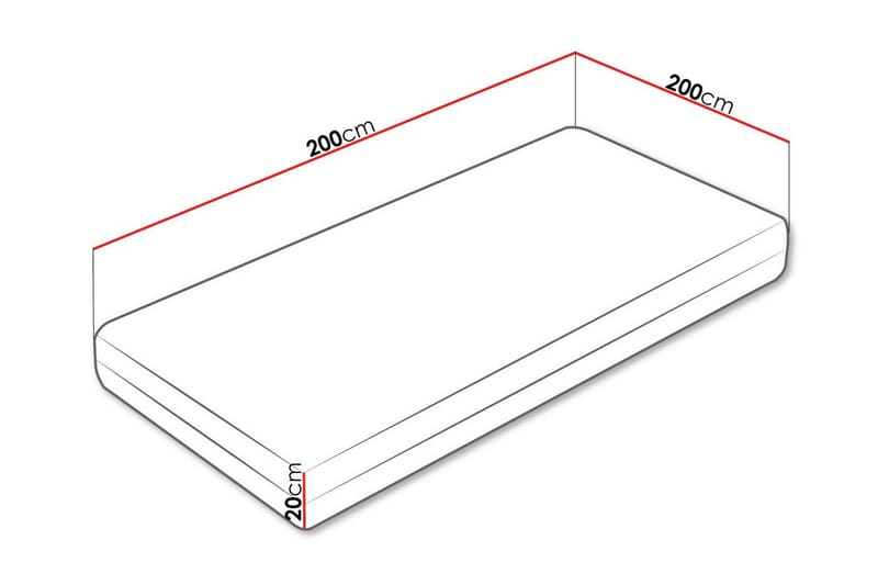 Arigna Springmadras 200x200 cm - Hvid - Møbler - Senge - Madrasser - Springmadras