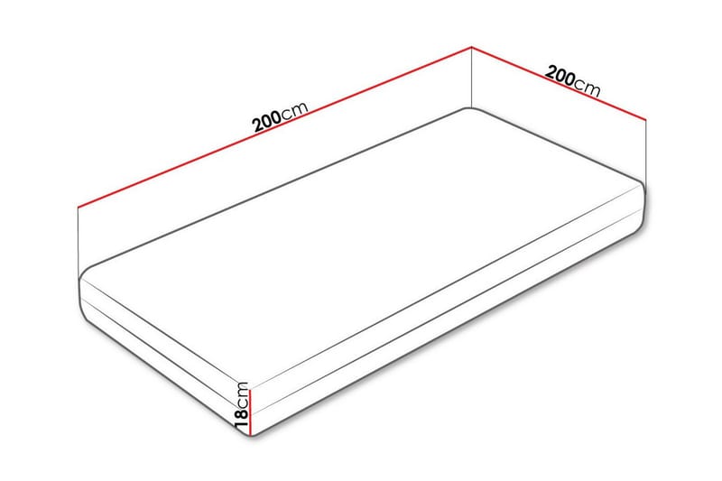 Arigna Springmadras 200x200 cm - Hvid - Møbler - Senge - Madrasser - Springmadras