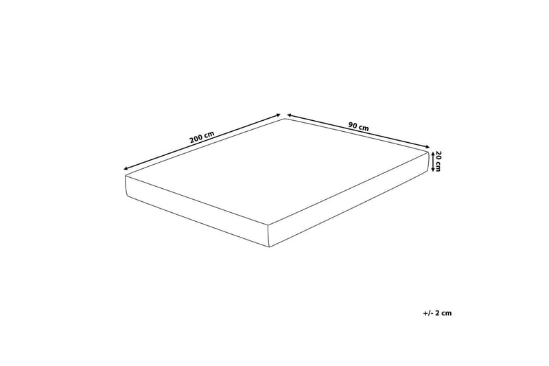 Freudig Madras 90x200 cm Fast - Hvid/Memoryskum - Møbler - Senge - Madrasser - Topmadras