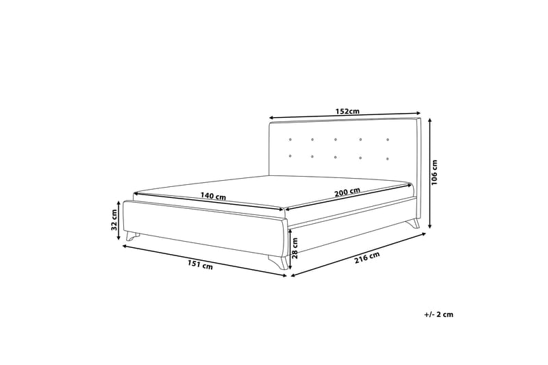 Ambassadør Dobbelt seng 140 | 200 cm - Sort - Møbler - Senge - Sengeramme & sengestel