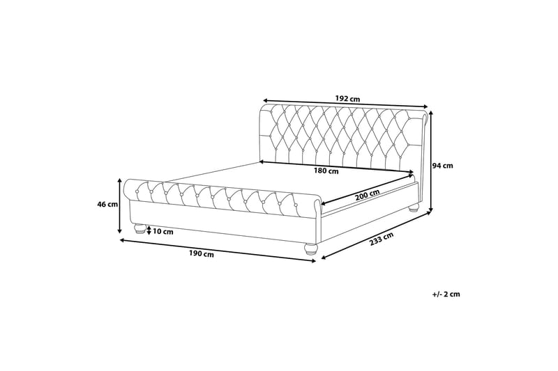 Avallon Dobbelt seng 180 | 200 cm - Beige - Møbler - Senge - Sengeramme & sengestel