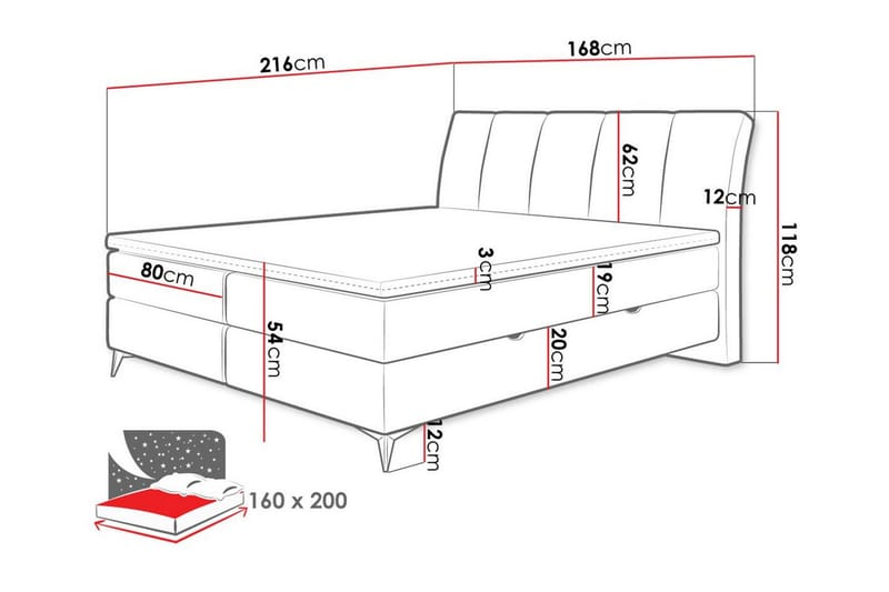 Aviemore Sengeramme 160x200 cm - Beige - Møbler - Senge - Sengeramme & sengestel