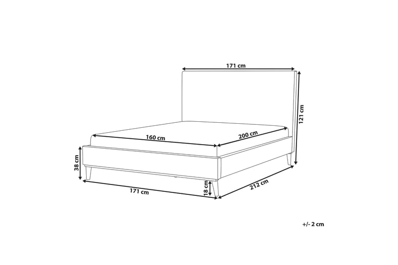 Bayonne Dobbelt seng 160 | 200 cm - Grøn - Møbler - Senge - Sengeramme & sengestel