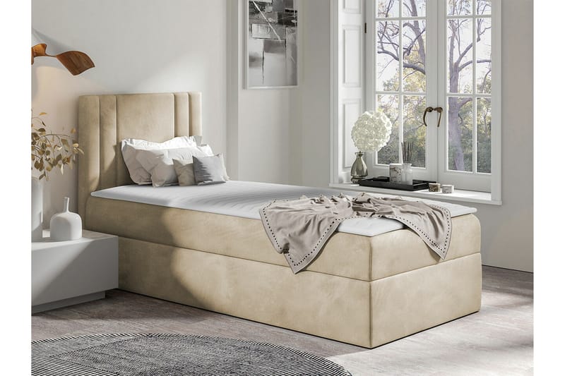 Betvallen Sengeramme 100x200 cm - Beige - Møbler - Senge - Sengeramme & sengestel