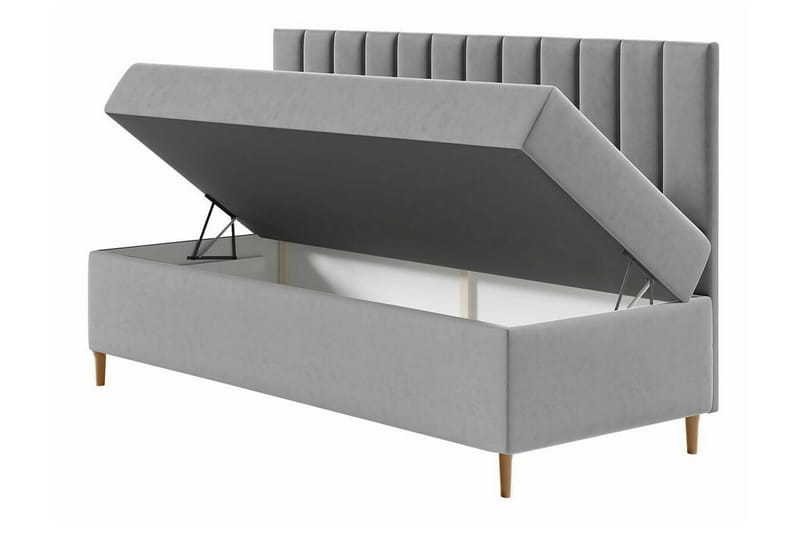 Boisdale Sengeramme 100x200 cm - Beige/Hvid - Møbler - Senge - Sengeramme & sengestel