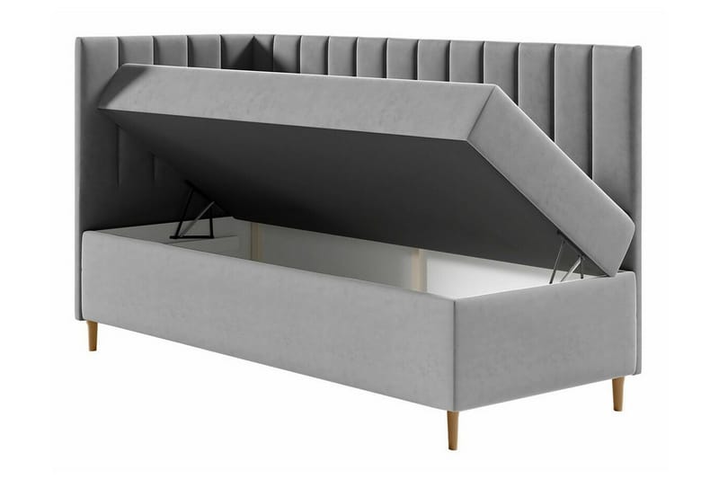 Boisdale Sengeramme 100x200 cm - Beige/Hvid - Møbler - Senge - Sengeramme & sengestel