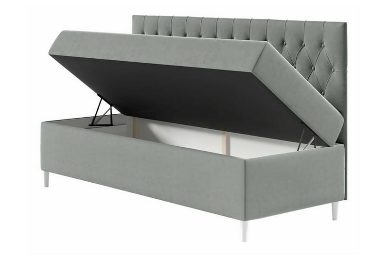 Boisdale Sengeramme 100x200 cm - Beige/Hvid - Møbler - Senge - Sengeramme & sengestel