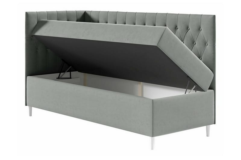 Boisdale Sengeramme 100x200 cm - Beige/Hvid - Møbler - Senge - Sengeramme & sengestel