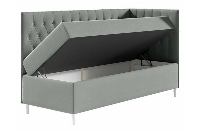 Boisdale Sengeramme 100x200 cm - Beige/Hvid - Møbler - Senge - Sengeramme & sengestel