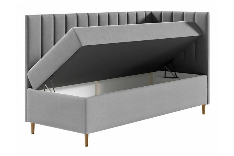 Boisdale Sengeramme 100x200 cm - Beige/Hvid - Møbler - Senge - Sengeramme & sengestel