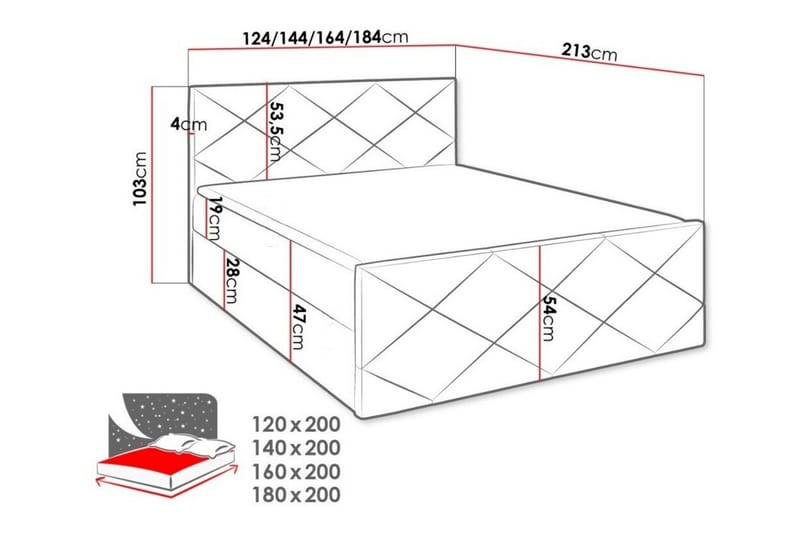 Boisdale Sengeramme 120x200 cm - Beige - Møbler - Senge - Sengeramme & sengestel