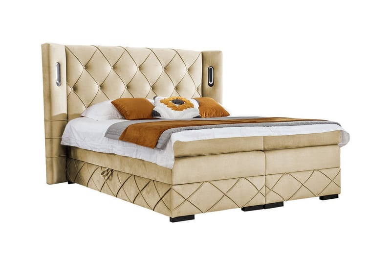 Boisdale Sengeramme 140x200 cm - Beige Creme - Møbler - Senge - Sengeramme & sengestel