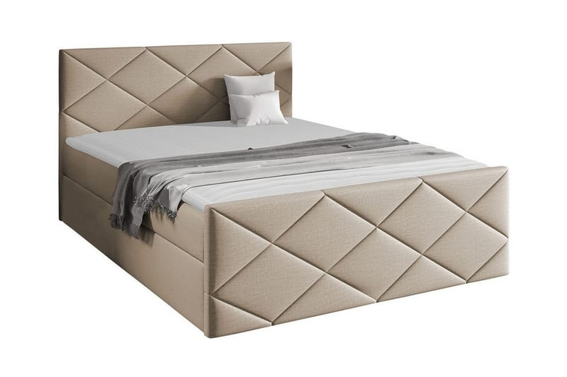 Boisdale Sengeramme 140x200 cm - Beige - Sengeramme & sengestel