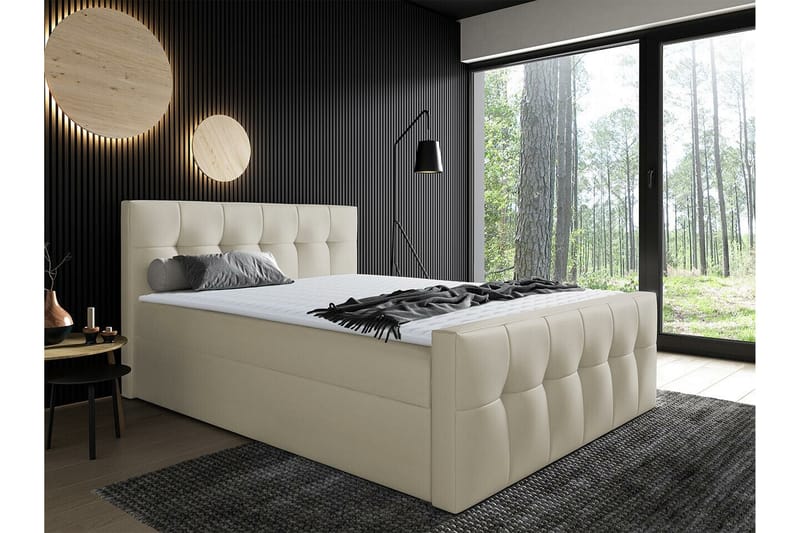 Boisdale Sengeramme 140x200 cm - Beige - Møbler - Senge - Sengeramme & sengestel