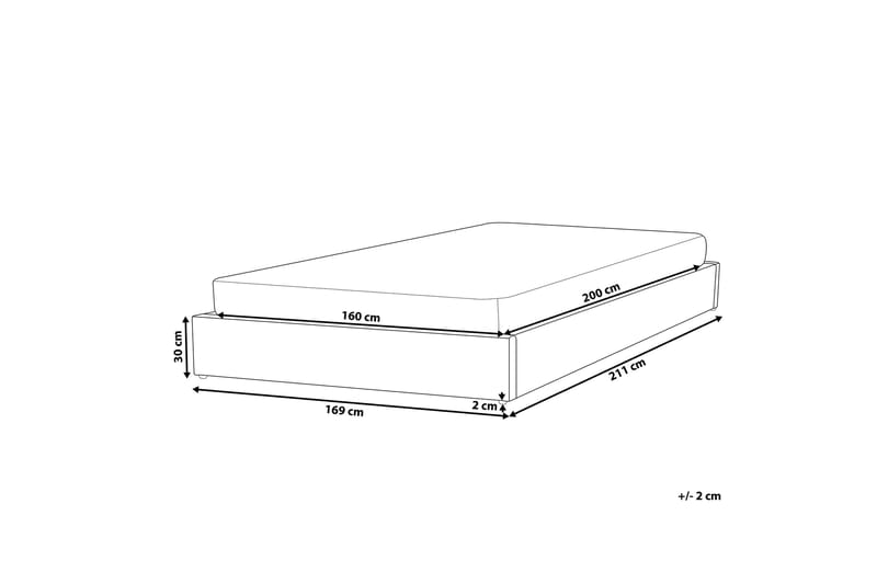 Dinan Dobbelt seng 160 | 200 cm - Beige - Møbler - Senge - Sengeramme & sengestel