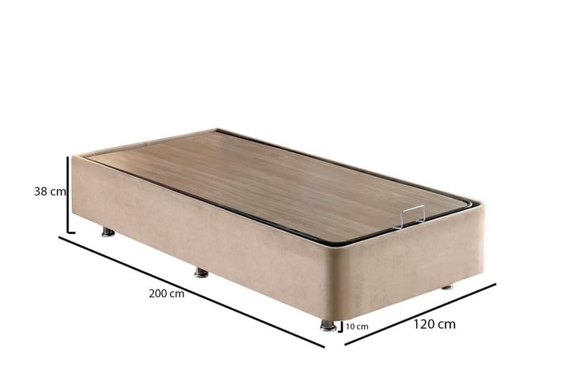 Endulanie Sengeramme 120x200 cm - Lysebrun - Sengeramme & sengestel - Sammenklappelig seng