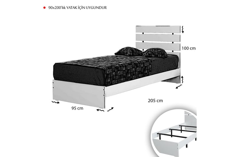 Firkantet sengeramme 90x200 cm - Eg - Møbler - Senge - Sengeramme & sengestel