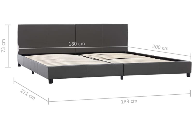 Hydraulisk Opbevaringsseng 100 X 200 Cm Kunstlæder Cappuccin - Brun - Møbler - Senge - Sengeramme & sengestel