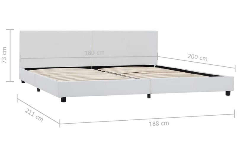 Hydraulisk Opbevaringsseng 100 X 200 Cm Kunstlæder Grå - Grå - Møbler - Senge - Sengeramme & sengestel