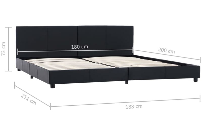 Hydraulisk Opbevaringsseng 100 X 200 Cm Kunstlæder Hvid - Hvid - Møbler - Senge - Sengeramme & sengestel