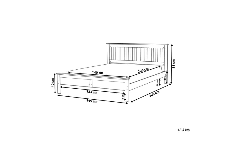 Mayenne Dobbelt seng 140 | 200 cm - Hvid - Møbler - Senge - Sengeramme & sengestel