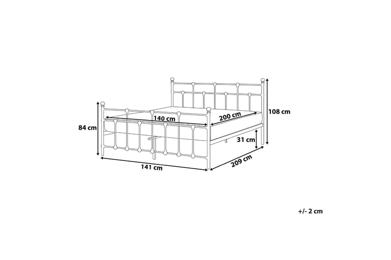 Mayford Boksseng 140x200 cm - Sort - Sengeramme & sengestel