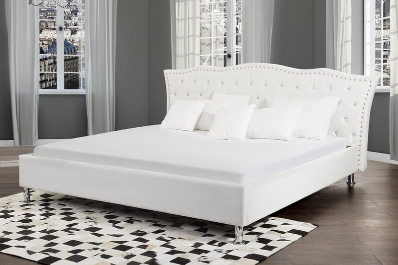 Metz Dobbelt seng 160 | 200 cm - Hvid - Sengeramme & sengestel