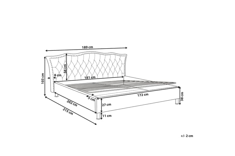 Metz Dobbelt seng 160 | 200 cm - Hvid - Møbler - Senge - Sengeramme & sengestel