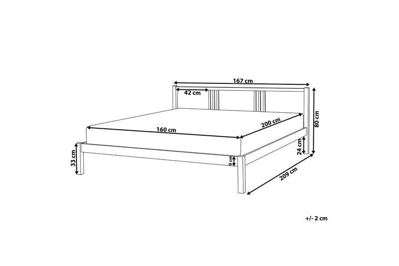 Newbegin kontinentalseng 160x200 - Hvid - Møbler - Senge - Sengeramme & sengestel