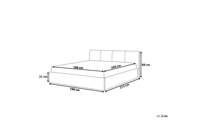 Orbey Dobbeltseng 180 | 200 cm - Beige - Møbler - Senge - Sengeramme & sengestel