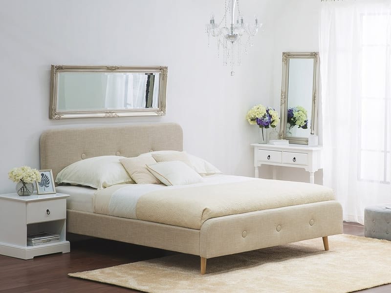 Rennes Dobbelt seng 160 | 200 cm - Beige - Møbler - Senge - Sengeramme & sengestel