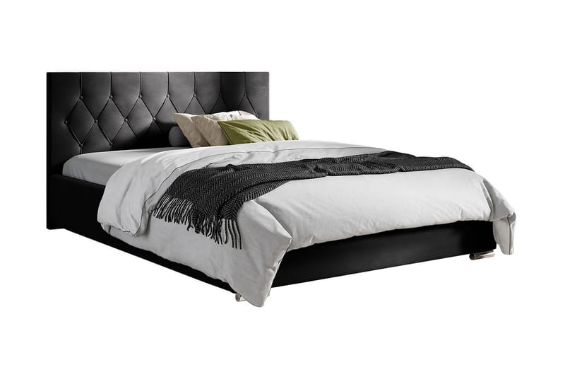 Seng 207x222 cm - Sort - Sengeramme & sengestel - Sammenklappelig seng