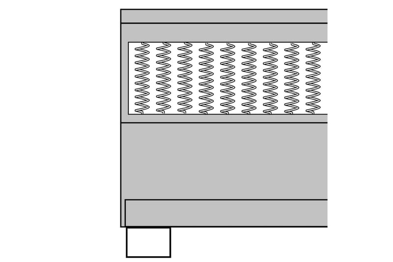 Seng Med Boxmadras 160x200 cm Stof Mørkegrå - Møbler - Senge - Sengeramme & sengestel