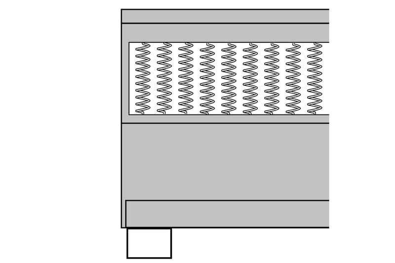 Seng Med Boxmadras 200x200 cm Stof Mørkegrå - Møbler - Senge - Sengeramme & sengestel