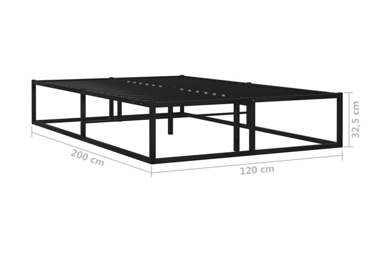 Sengestel 120x200 cm metal sort - Sort - Møbler - Senge - Sengeramme & sengestel